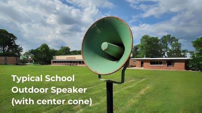 old green outdoor speaker