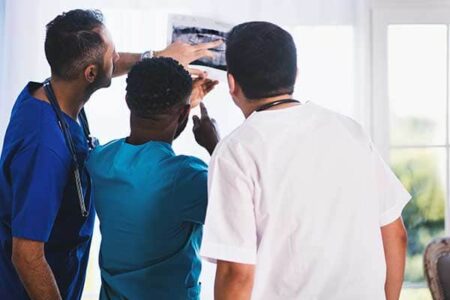 Healthcare 2 doctors in a hospital